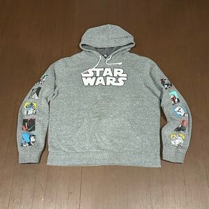 Star Wars Heather Gray Hoodie with Colorful Sleeves